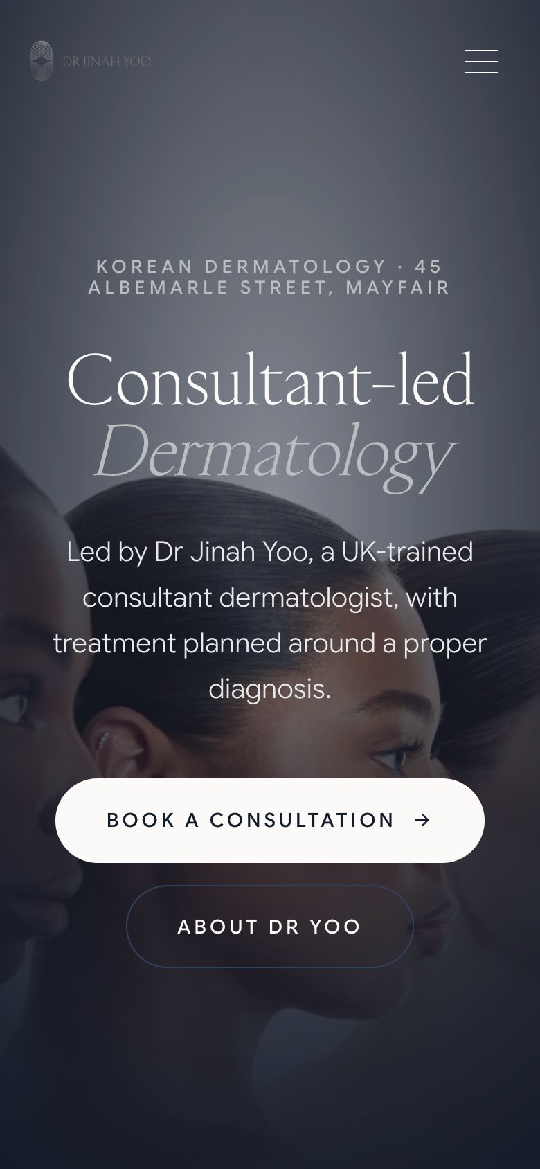 Consultant-led dermatology landing page