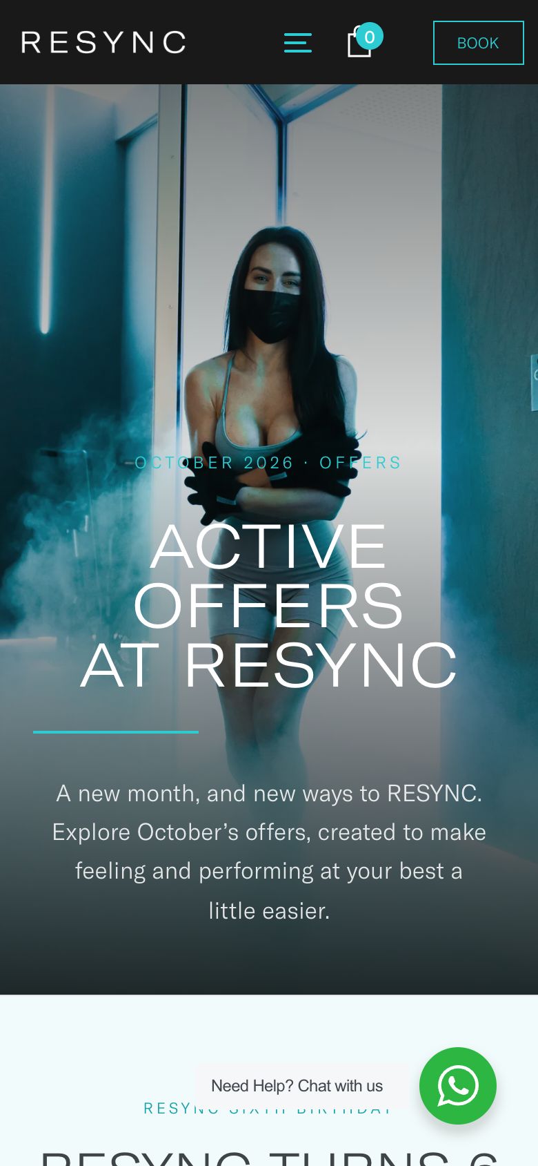 RESYNC’s Active Offers page on a phone